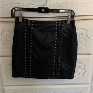 Rumor Boutique LF Studded Leather Zipper Skirt
